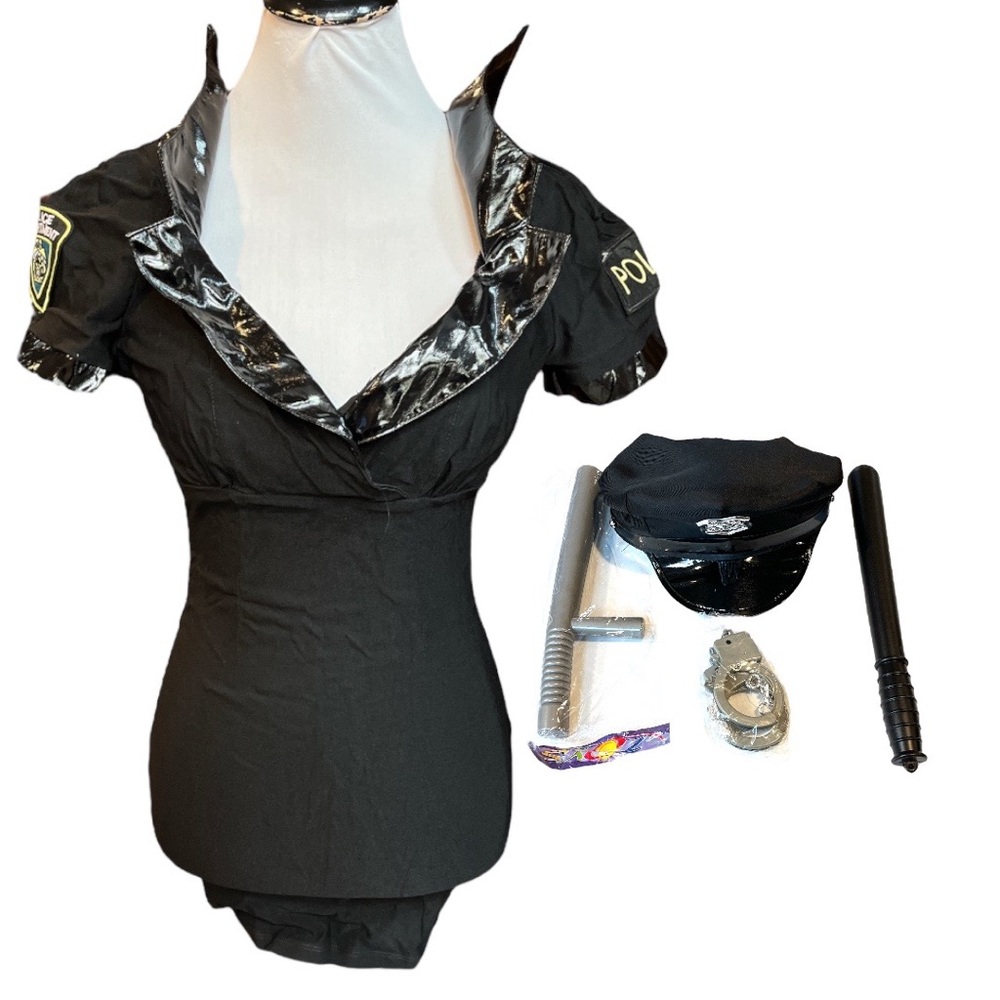 Spirit of Halloween Sexy Police Woman Costume Black Size Small